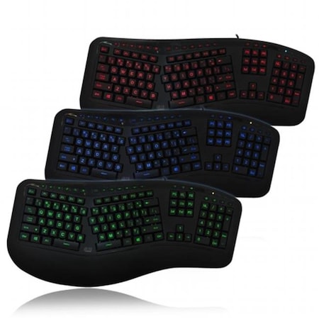 Upgrade Tru-Form 150 3-Color Illuminated Ergonomic Keyboard UP131893